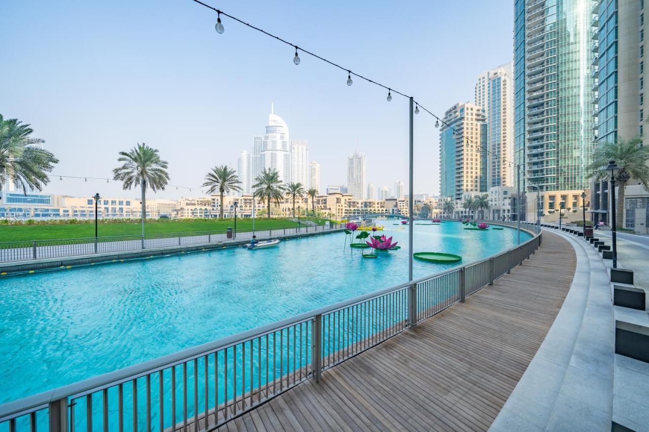 Stylish Apartment With Partial Burj Khalifa View Dubai Luaran gambar